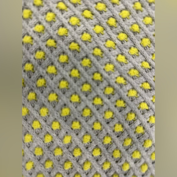 Charter club large sweater with hood, cute yellow, gray, and cream fun patterns - Picture 7 of 7